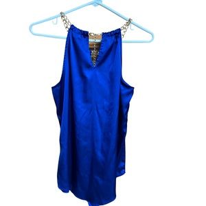 INC royal blue halter top